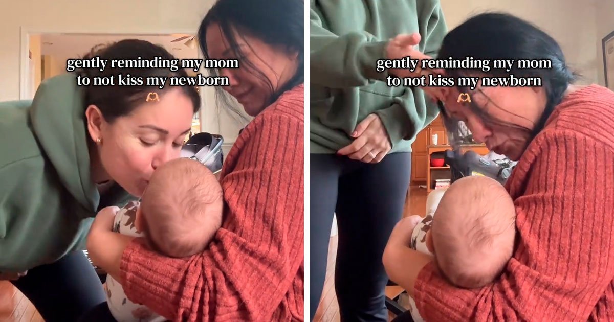 Woman’s “Gentle Reminder” For Grandma To Not Kiss Her Baby Goes Viral With 11M Views, And The Internet Has Opinions