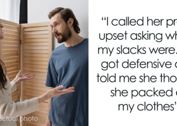 Man Tries To Blame Wife For Having No Slacks For His Business Trip, Internet Is Not Having It