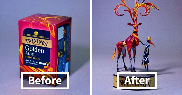 15 Product Packaging Redesigned Into Amazing Sculptures By Harukiru