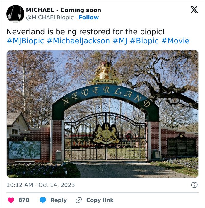 Entrance gate of Neverland Ranch surrounded by trees, linked to Michael Jackson’s chilling thoughts on children in tapes.