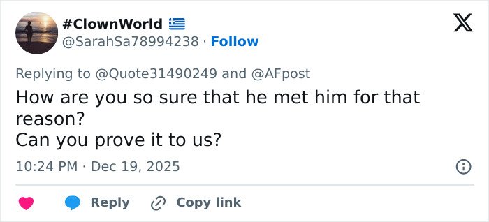 Tweet questioning proof of meeting related to Michael Jackson’s chilling thoughts on children revealed in secret tapes.