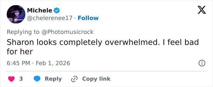 Screenshot of a social media comment expressing concern over The Osbournes' drastic weight loss at a Pre-Grammy Gala.