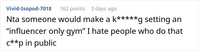 Woman rolls her eyes and calls guy a creep after he asks her to stop filming him at the gym.