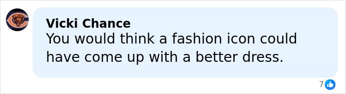 Comment expressing criticism about Heidi Klum’s controversial Grammys dress after fierce backlash.