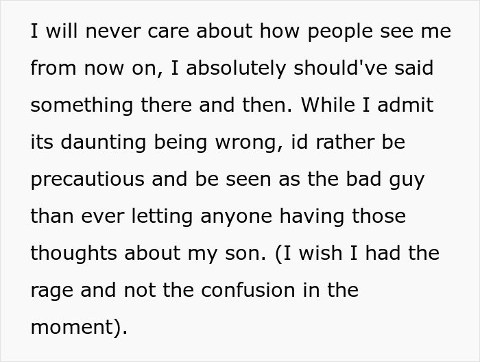 Text about a parent's protective feelings and concerns regarding their autistic son after a friend's creepy comment.