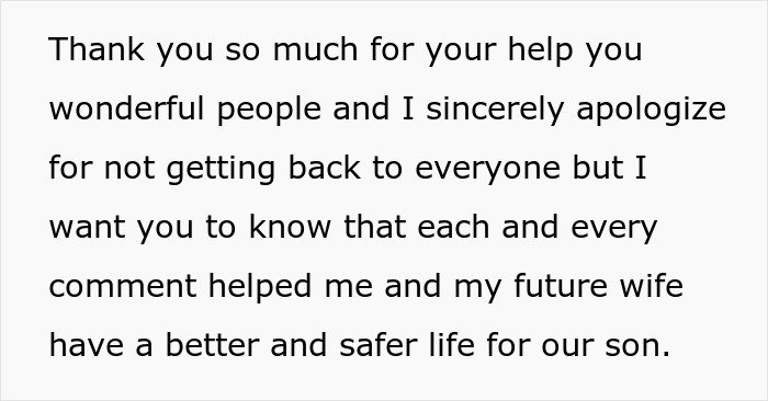 Thank you message expressing gratitude for support and impact on creating a safer life for autistic child and family.