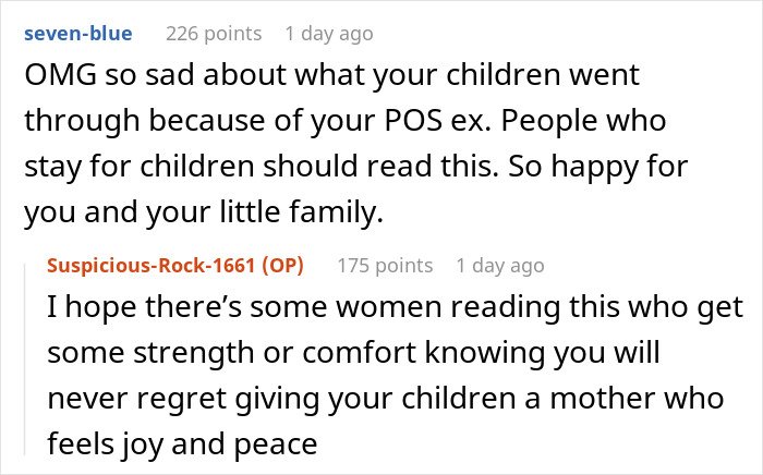 Screenshot of a woman sharing her struggles with a husband who keeps leaving and coming back getting a reality check in comments.