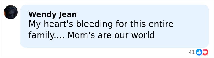 Comment by Wendy Jean expressing sympathy for family after Savannah Guthrie's mom vanished from Arizona home case.