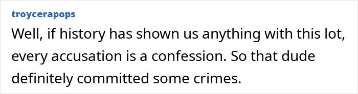 Comment from user troycerapops discussing accusations and crimes related to a MAGA influencer detained by ICE.