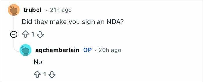 Reddit comments discussing Grammy seatfiller revealing harsh rules faced during the event and signing NDA question.