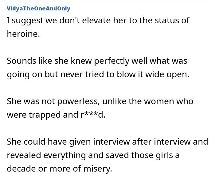 Screenshot of a comment discussing Melinda French Gates and the Epstein files controversy online.