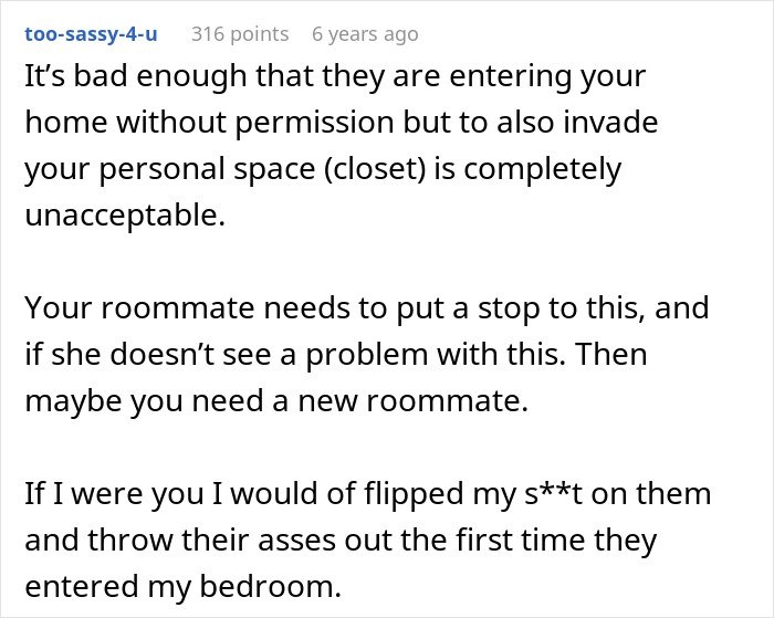 Woman shocked as roommate&rsquo;s parents use spare key to enter and act like babysitters, invading personal space without permission.