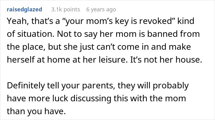 Woman stunned as roommate&rsquo;s parents use spare key to enter and act like babysitters in shared apartment.