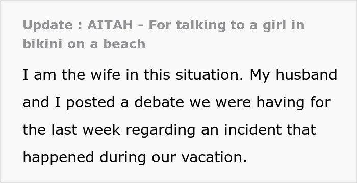 Screenshot of a woman&rsquo;s post explaining she made her husband share their argument online and received a reality check.