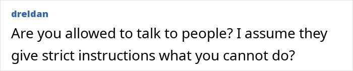 Comment on discussion board asking about rules for talking to people and assumed strict instructions during Grammy events, highlighting seat filler insights.