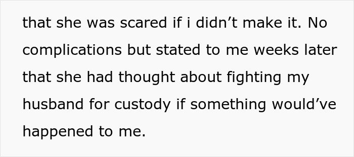 Text excerpt about a woman discussing a mom's joke and concerns over calling CPS regarding custody fears.