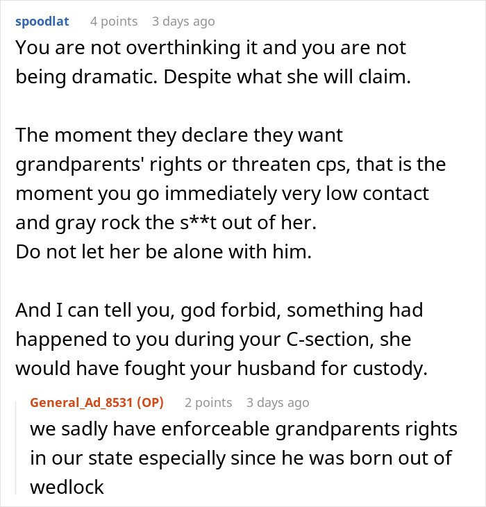 Online discussion about grandparents rights and CPS threats leading to low contact and custody concerns.