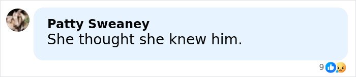 Comment by Patty Sweaney stating she thought she knew him, related to Melinda Gates forgiving Bill over Epstein STD allegations.