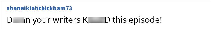 Comment on a social media post with censored words, reacting to Stephen Colbert's brutal response after appearing in Epstein files.