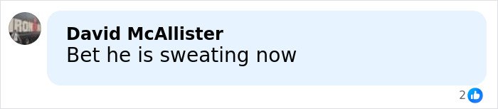 Comment by David McAllister on social media expressing opinion related to exotic dancer's allegations against Epstein and Prince Andrew.