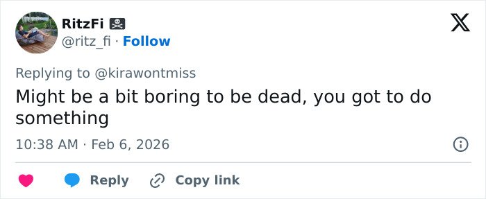 Tweet by RitzFi suggesting Epstein might still be alive, linked to viral theory and Fortnite connection discussions.