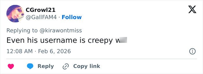 Social media user replying about suspicious username in viral theory claiming Epstein may still be alive tied to Fortnite connection.