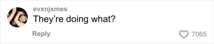 Comment reading They’re doing what with 7,065 likes in a casual social media post related to Winter Olympics scandal.