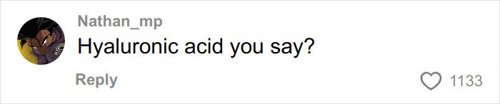 Comment mentioning hyaluronic acid with a profile picture, related to Winter Olympics scandal and cheating allegations.