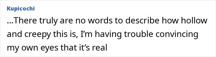 Comment expressing disbelief over Travis Scott and Kylie Jenner&rsquo;s kids&rsquo; birthday party theme described as hollow and creepy.