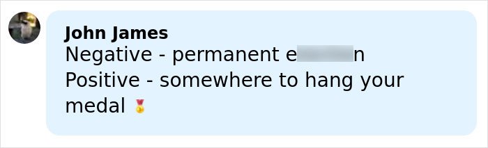 Comment discussing effects of injecting hyaluronic acid into the manhood amid an Olympic controversy.