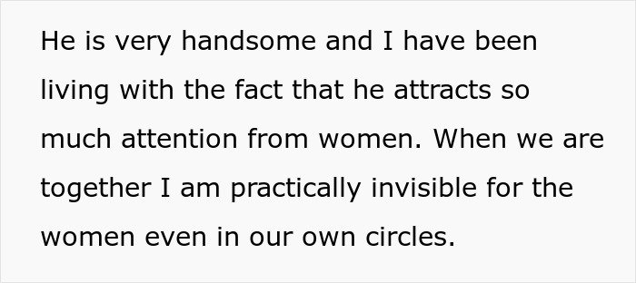 Text excerpt showing a woman venting about her husband leaving her because she trusts him and doesn’t get jealous.