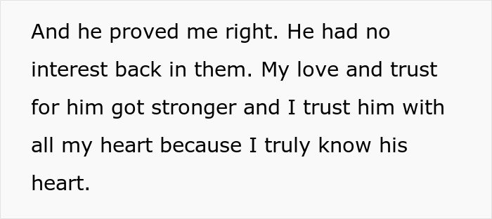 Text excerpt highlighting a woman’s trust and strong love for her husband despite challenges, showing emotional venting.