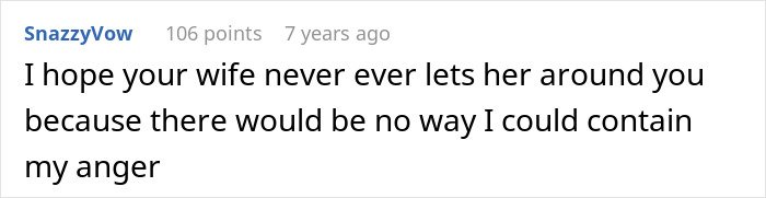 Screenshot of a Reddit comment expressing anger about a man suffering from cancer and difficulties with his mother-in-law.