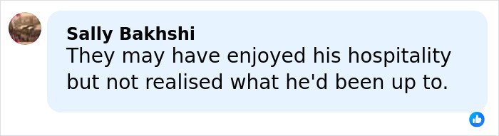 Comment by Sally Bakhshi discussing Jeffrey Epstein's hospitality and hidden activities in new files about Princess Beatrice and Eugenie.