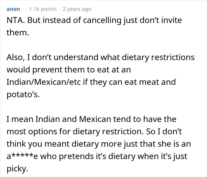 Woman tired of friend’s strict diet rules causing birthday meal conflicts and social frustration.