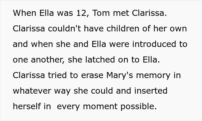 Teen confronts stepmom trying to erase late mom’s memory, making her miserable on wedding day.