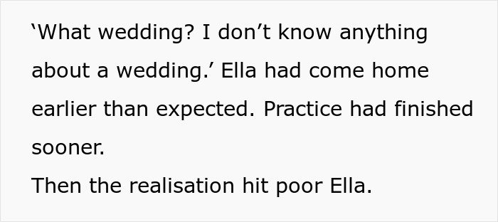 Text showing a teen realizing her stepmom is trying to erase the late mom’s memory on her wedding day.