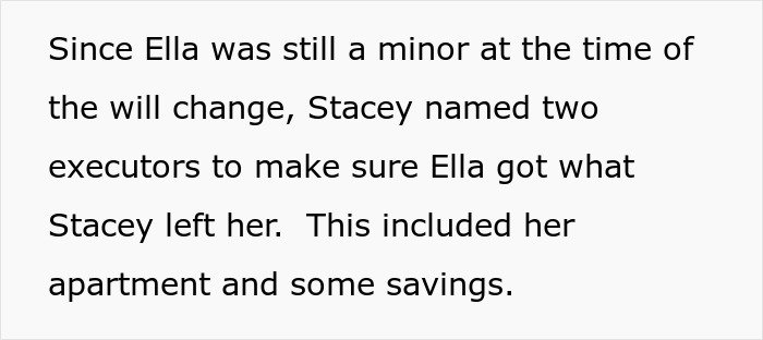 Text excerpt about a teen ensuring her stepmom does not erase late mom’s memory after a will change.