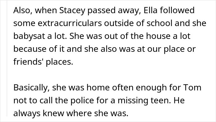 Text excerpt showing a teen’s actions to ensure stepmom is miserable for trying to erase late mom's memory.