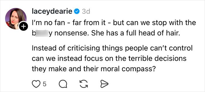 Comment on Melania Trump’s perfectly polished appearance slipping as wind reveals a hidden hair detail in a social media post.
