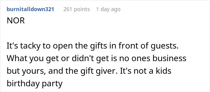 Comment on a forum post about parents forcing beer and leaving early at a wedding, showing upset man and party tension.