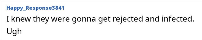 Comment discussing rejection and infection concerns related to North West's recent piercings involving Kim Kardashian fans.