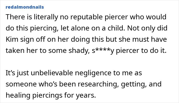 Criticism of Kim Kardashian after fans spot disturbing development with North West's recent piercings and piercer choice.