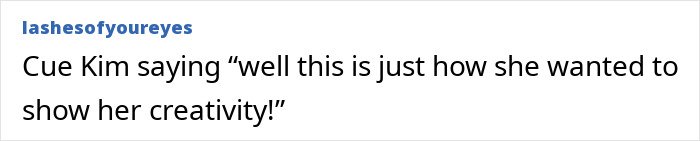 Comment from lashesofyoureyes criticizing Kim Kardashian for North West’s recent piercings, highlighting a disturbing development noticed by fans.