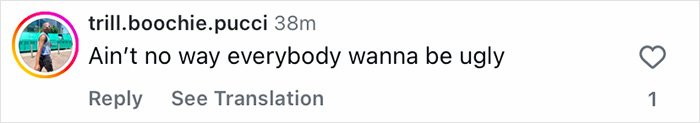 Screenshot of an Instagram comment on the concept of the perfect man and woman across generations.