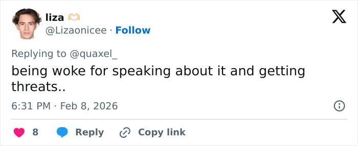 Tweet about backlash and threats received over beliefs, highlighting Amber Glenn’s experience with terrifying responses online.