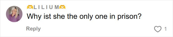 User comment in social media style discussing Epstein investigation and prison related to Trump and Ghislaine revealed in FBI documents.