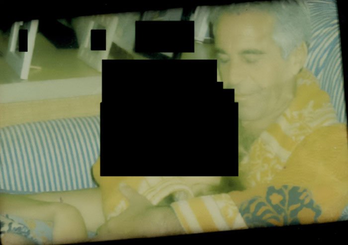 Faded photo with a man in a patterned robe, connected to new files on sulfuric acid purchased for Epstein Island probe.