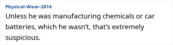 Screenshot of a comment mentioning suspicion about sulfuric acid purchase linked to Epstein Island FBI probe.