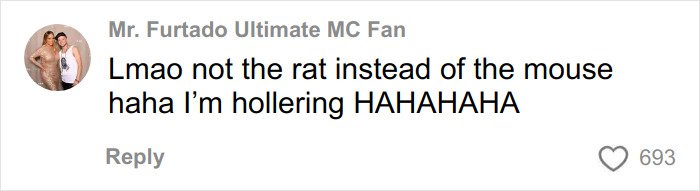 Comment about the controversial firing shared by ex-Disneyland Evil Queen, expressing laughter and surprise in an online fan discussion.